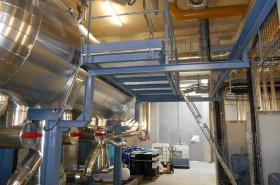 Passerelle salle des machines ammoniac à Yffiniac (22)